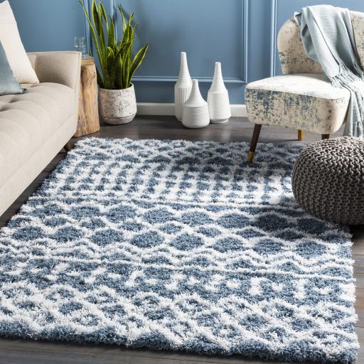 Surya Urban Shag USG-2311 Denim White 2' x 2'11" Rug