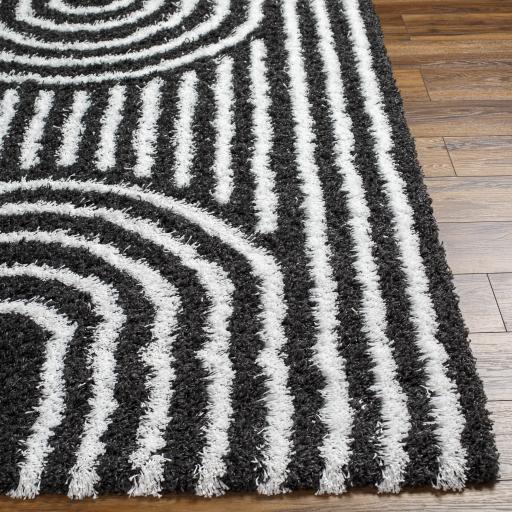 Surya Urban Shag USG-2318 Black White 5'3" x 7'3" Rug