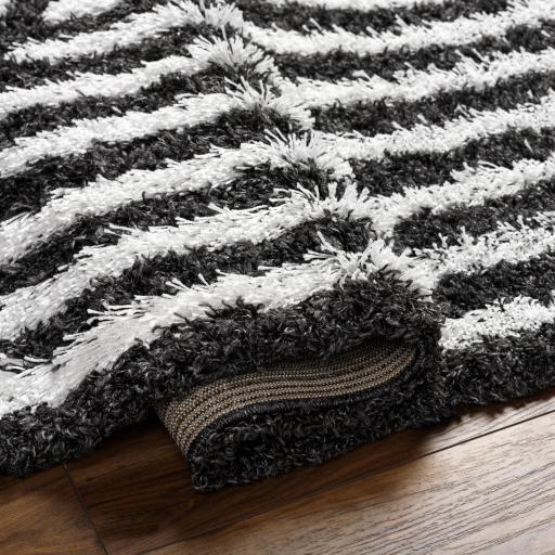 Surya Urban Shag USG-2318 Black White 5'3" x 7'3" Rug