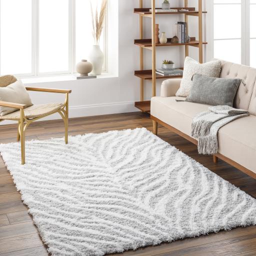 Surya Urban Shag USG-2331 Light Gray White 6'7" x 9'6" Rug