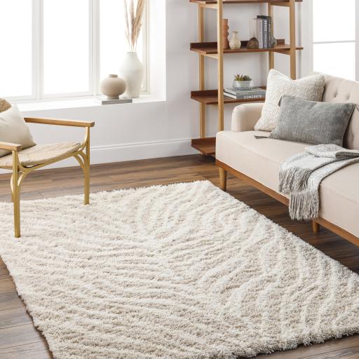 Surya Urban Shag USG-2332 Ivory Light Beige 5'3" x 7'3" Rug