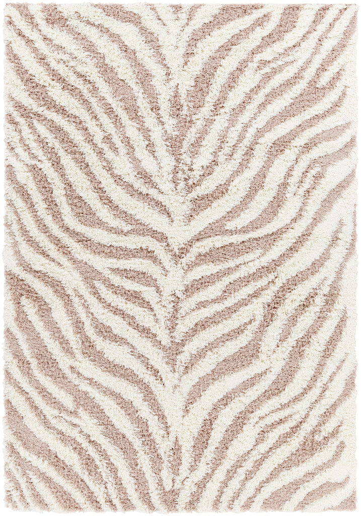 Surya Urban Shag USG-2333 Dusty Pink White 5'3" x 7'3" Rug