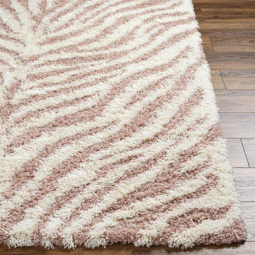 Surya Urban Shag USG-2333 Dusty Pink White 5'3" x 7'3" Rug