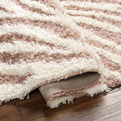 Surya Urban Shag USG-2333 Dusty Pink White 5'3" x 7'3" Rug