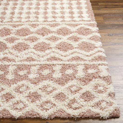 Surya Urban Shag USG-2339 Dusty Pink White 2'7" x 7'3" Rug