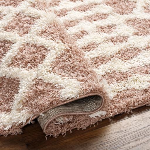 Surya Urban Shag USG-2339 Dusty Pink White 2'7" x 7'3" Rug