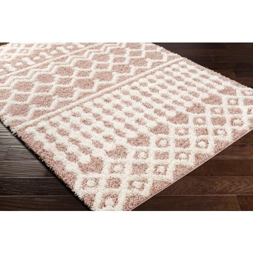 Surya Urban Shag USG-2339 Dusty Pink White 2'7" x 7'3" Rug