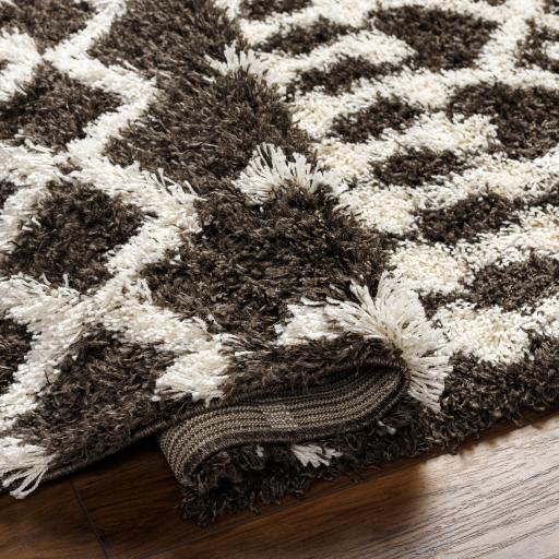 Surya Urban Shag USG-2342 Dark Brown Ivory 2'7" x 7'3" Rug