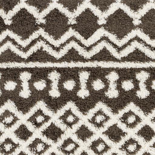 Surya Urban Shag USG-2342 Dark Brown Ivory 2'7" x 7'3" Rug