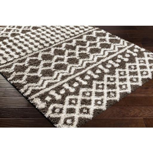 Surya Urban Shag USG-2342 Dark Brown Ivory 2'7" x 7'3" Rug