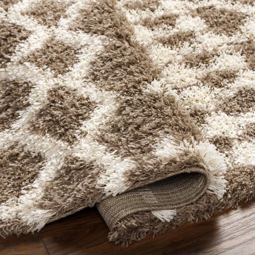 Surya Urban Shag USG-2343 Ivory Medium Brown 2'7" x 7'3" Rug