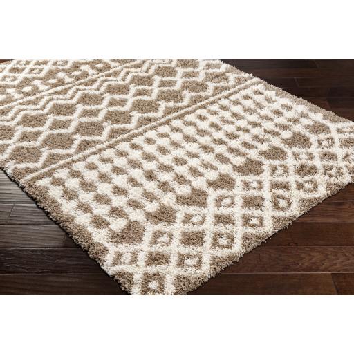 Surya Urban Shag USG-2343 Ivory Medium Brown 2'7" x 7'3" Rug