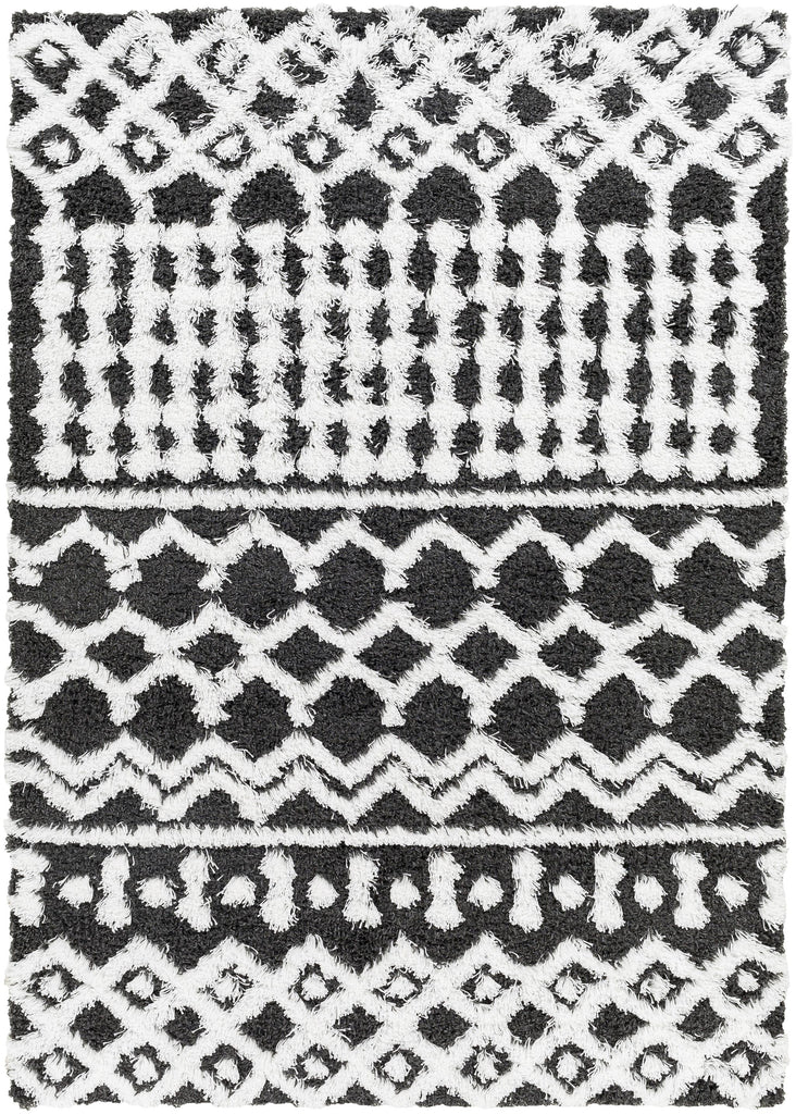 Surya Urban Shag USG-2344 Black White 2'7" x 7'3" Rug