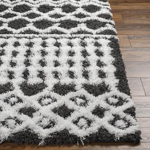 Surya Urban Shag USG-2344 Black White 2'7" x 7'3" Rug