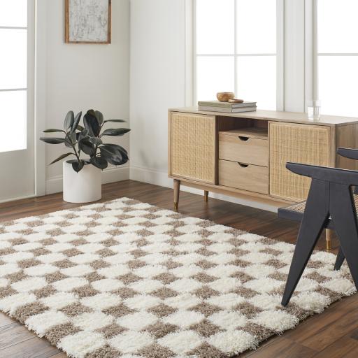 Surya Urban Shag USG-2348 Brown Cream 2'7" x 7'3" Rug