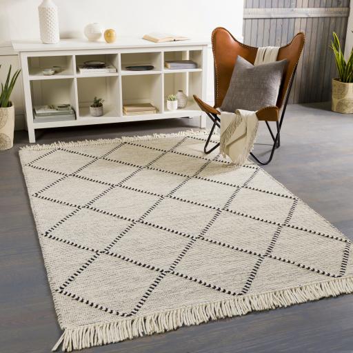 Surya Uttar UTT-2302 Black Cream 2' x 3' Rug