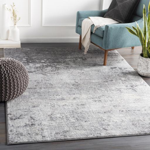 Surya Wanderlust WNL-2310 Charcoal Light Slate 7'10" Round Rug