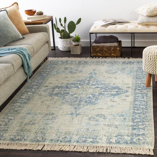 Surya Zainab ZAI-2300 Aqua Dark Green 2'6" x 8' Rug