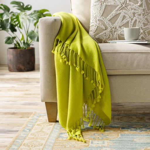 Surya Thelma THM-6001 Olive 50"W x 60"L Throw