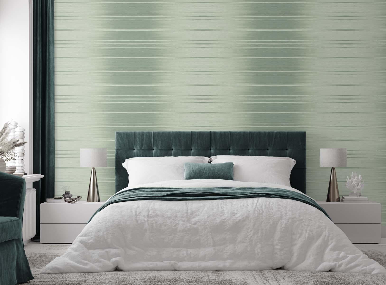 Seabrook Horizon Ombre Green Wallpaper