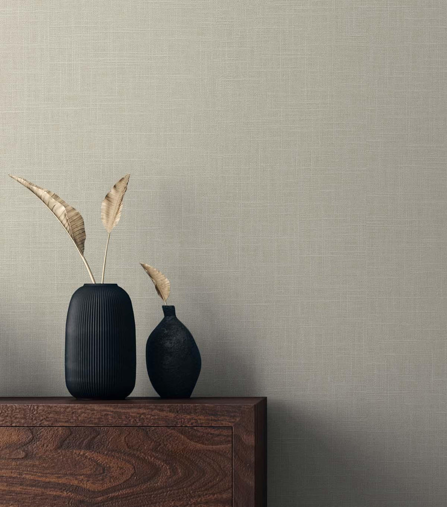 Seabrook Myrna Linen Beige Wallpaper