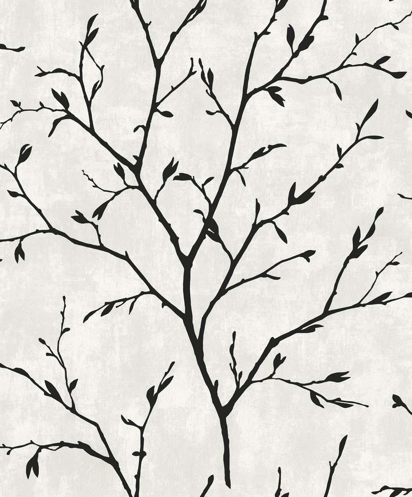 Seabrook Avena Branches Off-White Wallpaper