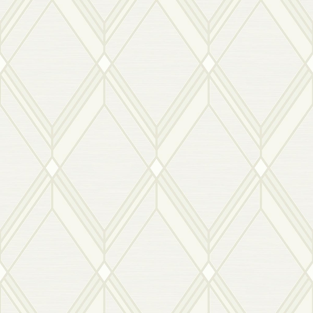 Seabrook Brooklyn Diamond Off-White Wallpaper