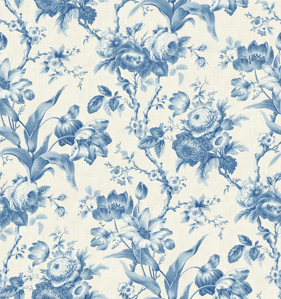 Seabrook En Rose Blue Bell Wallpaper