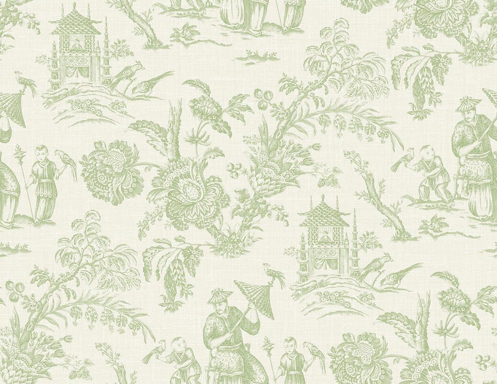 Seabrook Colette Chinoiserie Green Wallpaper