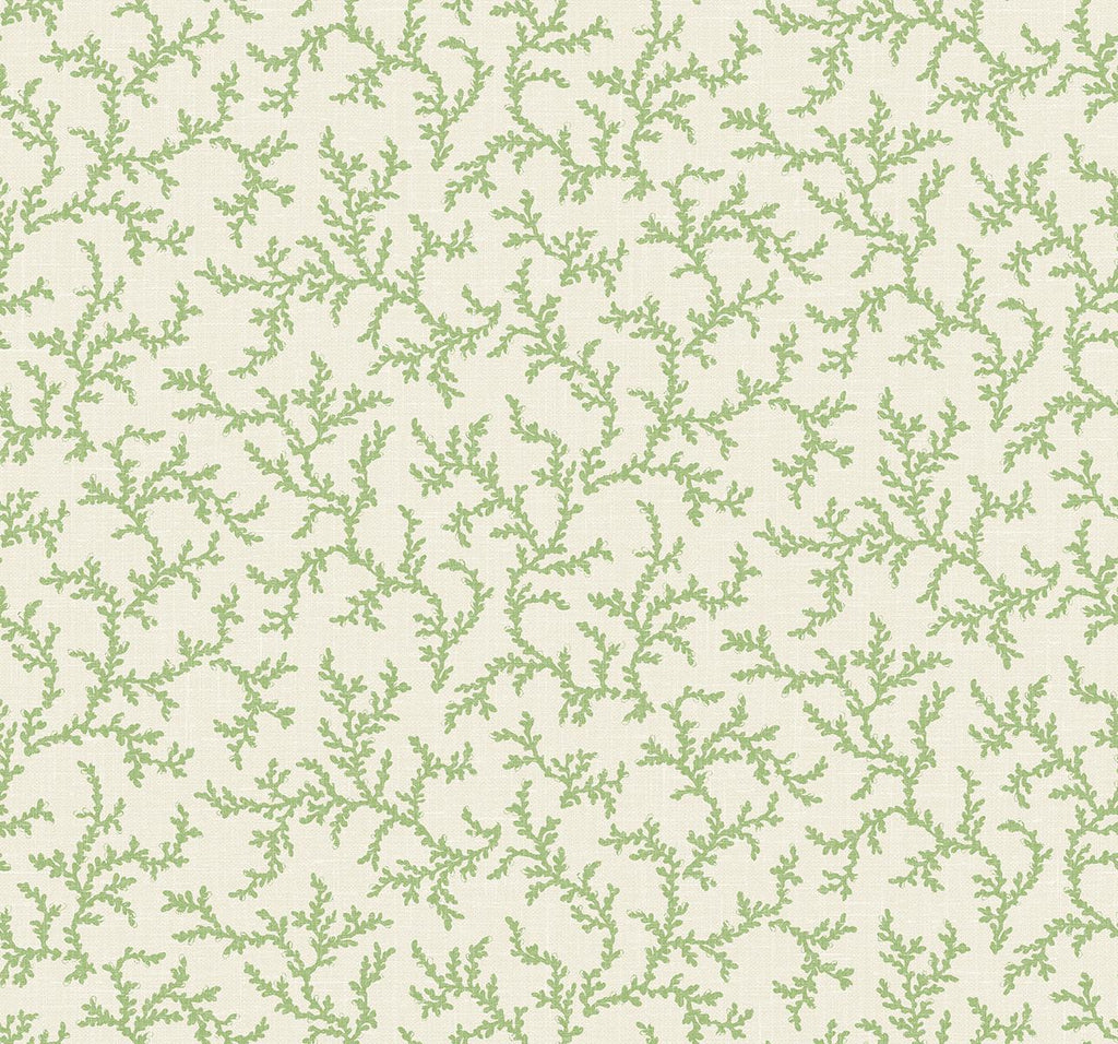 Seabrook Corail Herb Wallpaper