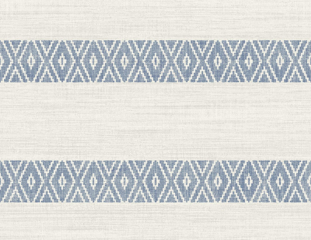 Seabrook Alani Geo Stripe Blue Wallpaper