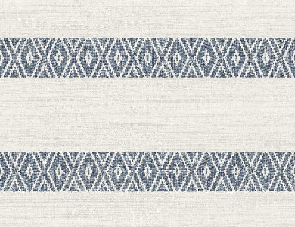 Seabrook Alani Geo Stripe Blue Wallpaper