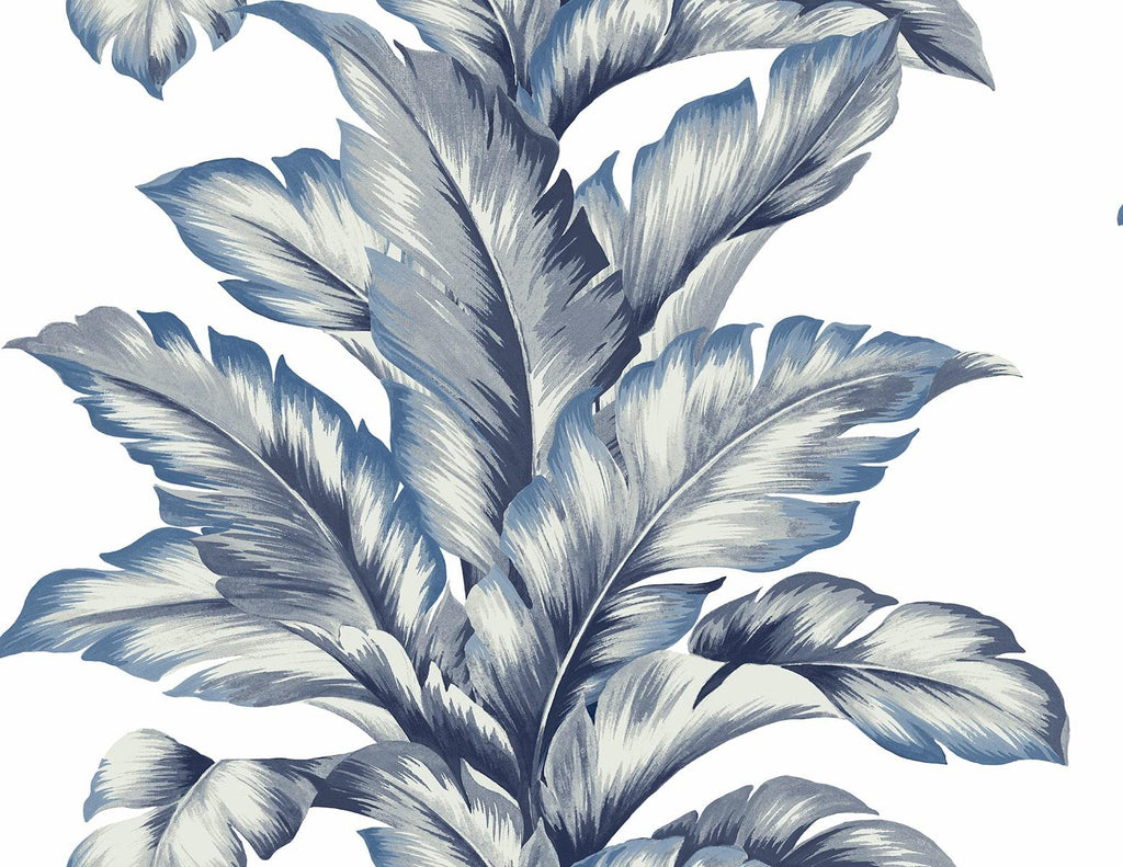 Seabrook Banana Springs Blue Wallpaper