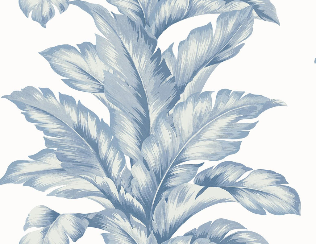 Seabrook Banana Springs Blue Wallpaper