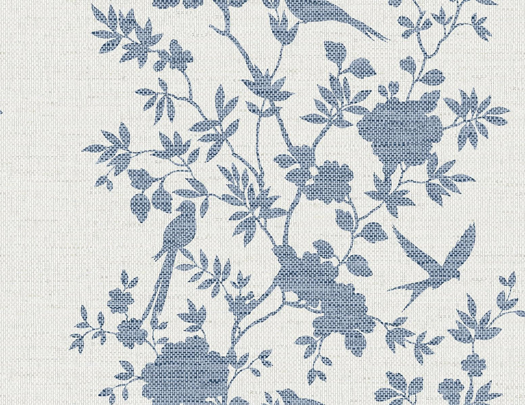 Seabrook Aloha Bird Trail Blue Wallpaper