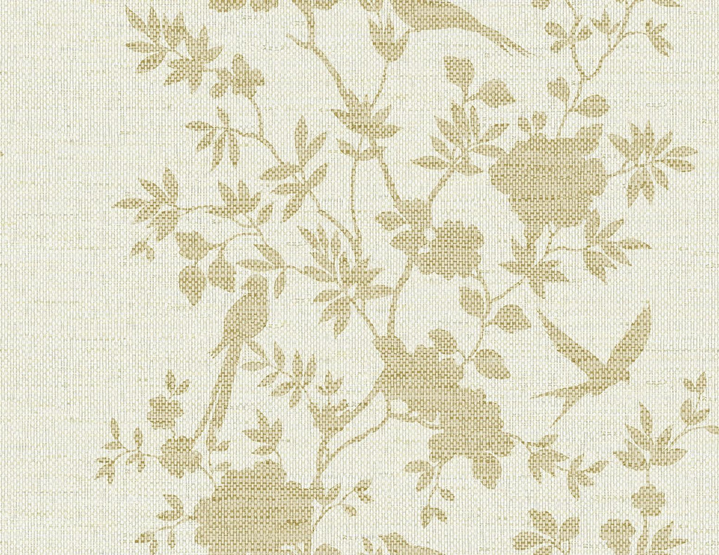 Seabrook Aloha Bird Trail Golden Wallpaper