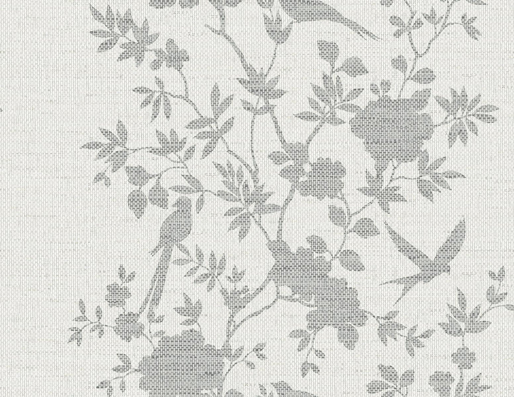 Seabrook Aloha Bird Trail Grey Wallpaper