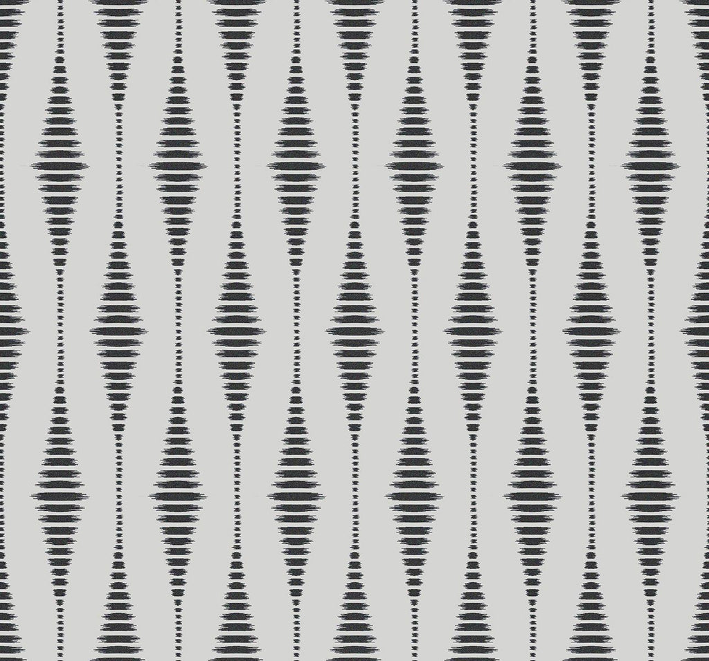 Seabrook Diamond Stripe Silver Wallpaper