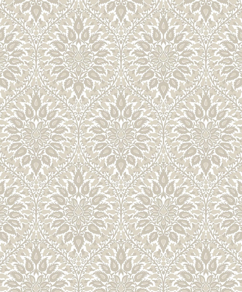 Seabrook Luna Ogee Beige Wallpaper