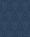 Seabrook Luna Ogee Denim Wallpaper