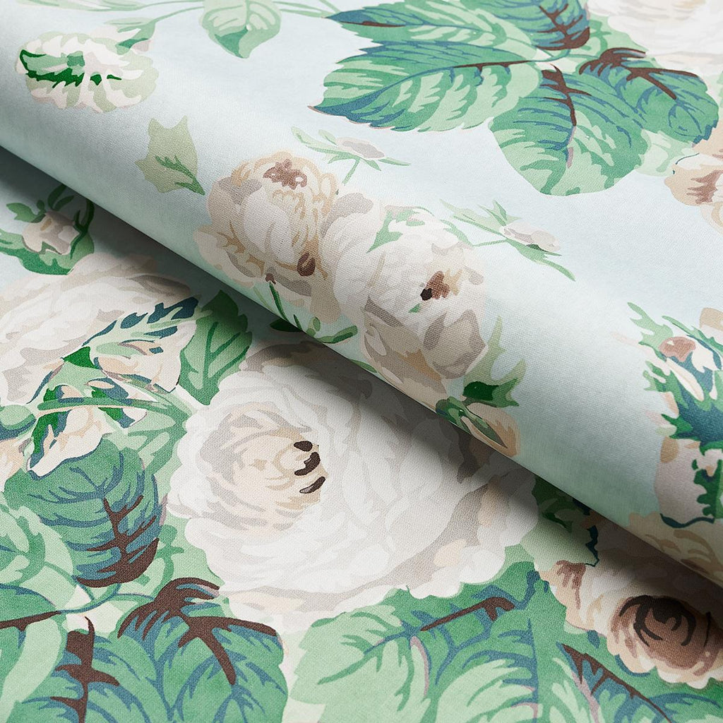 Schumacher Nancy Floral Seafoam Fabric