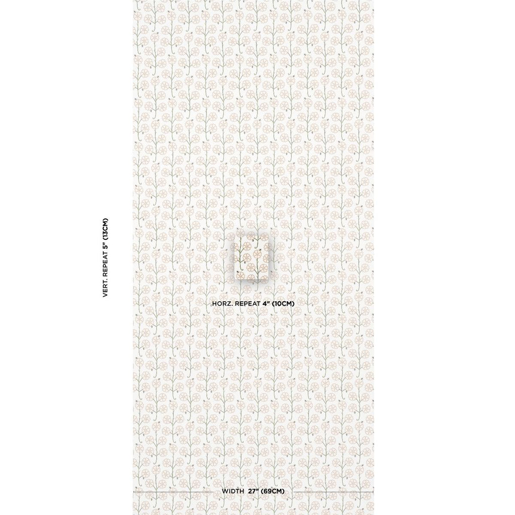 Schumacher Gardenia Flax Wallpaper