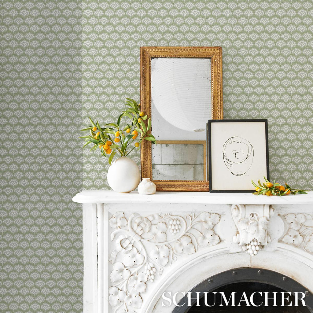 Schumacher Pollen Moss Wallpaper