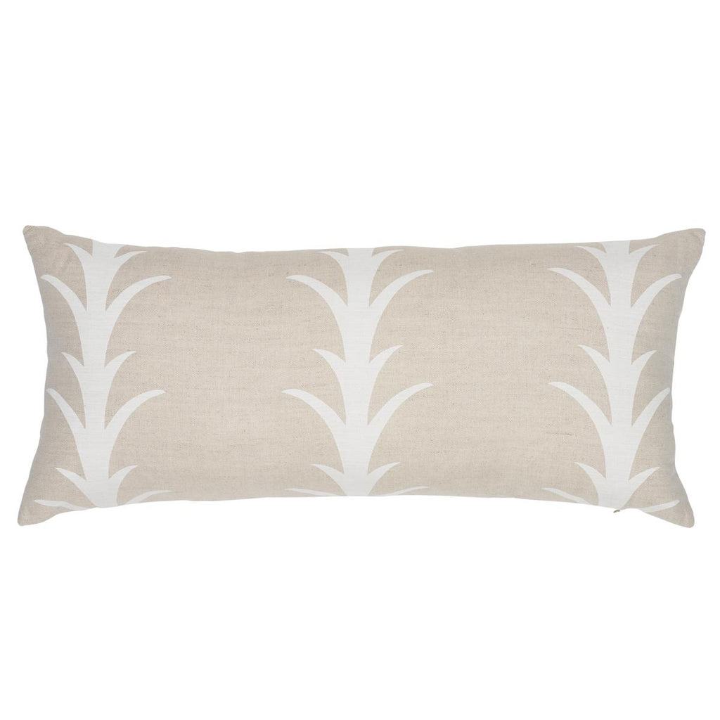 Schumacher Acanthus Stripe Natural 30" x 14" Pillow