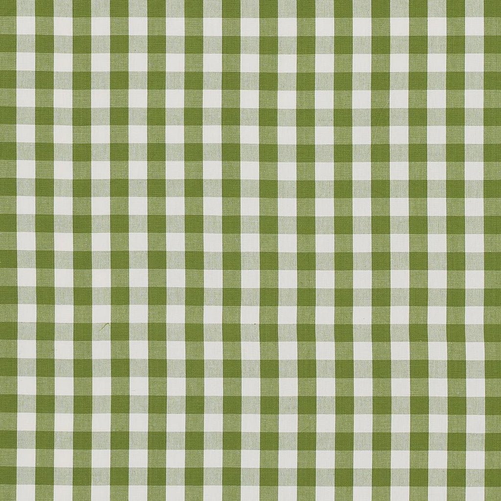 Schumacher Elton Cotton Check Leaf Fabric