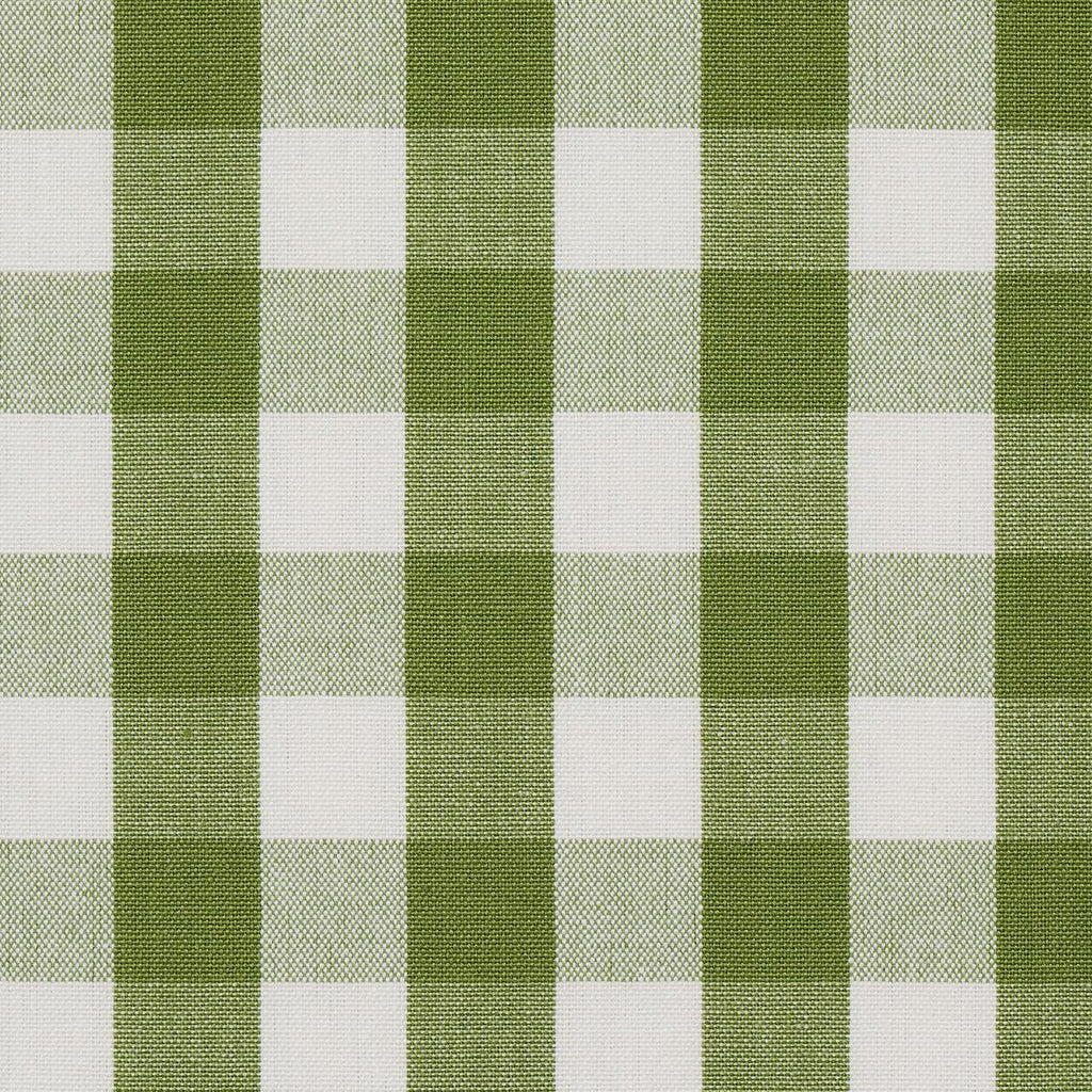 Schumacher Elton Cotton Check Leaf Fabric