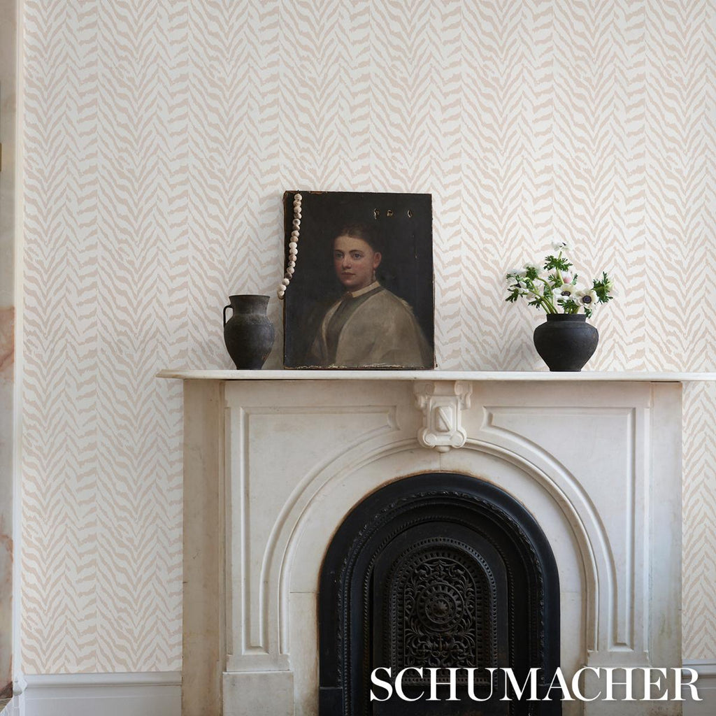 Schumacher Quincy Natural Wallpaper