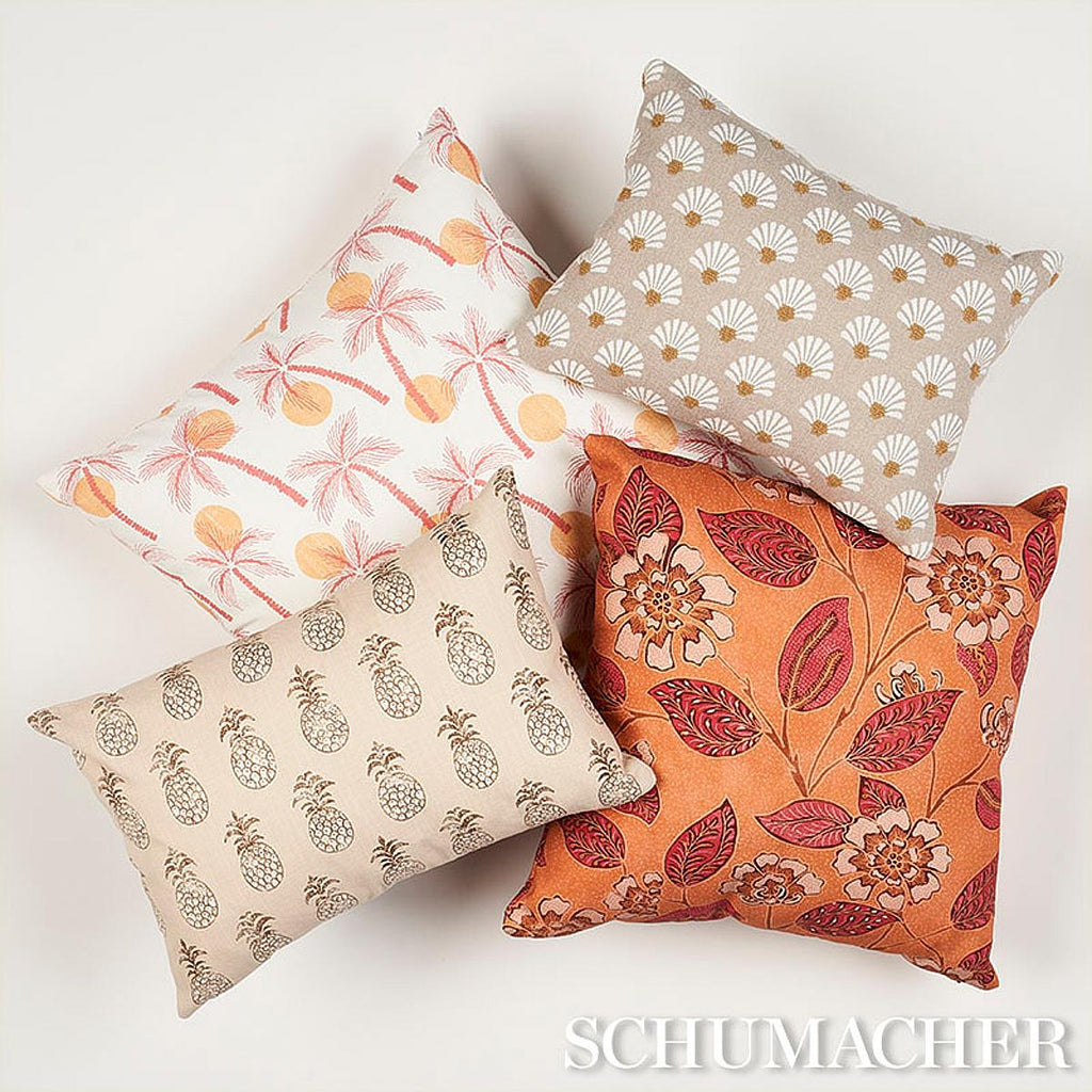 Schumacher Clarabella Palm I/O Citrus 20" x 20" Pillow