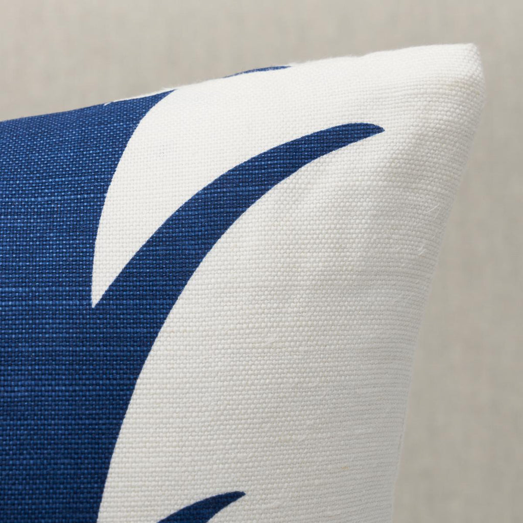 Schumacher Acanthus Stripe Navy 30" x 14" Pillow