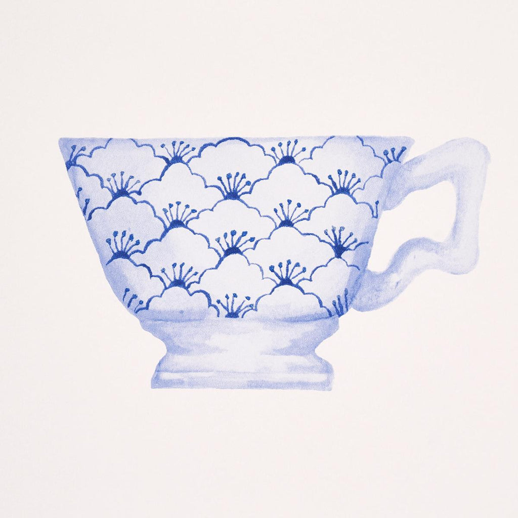 Schumacher Onie'S Teacups Porcelin Wallpaper